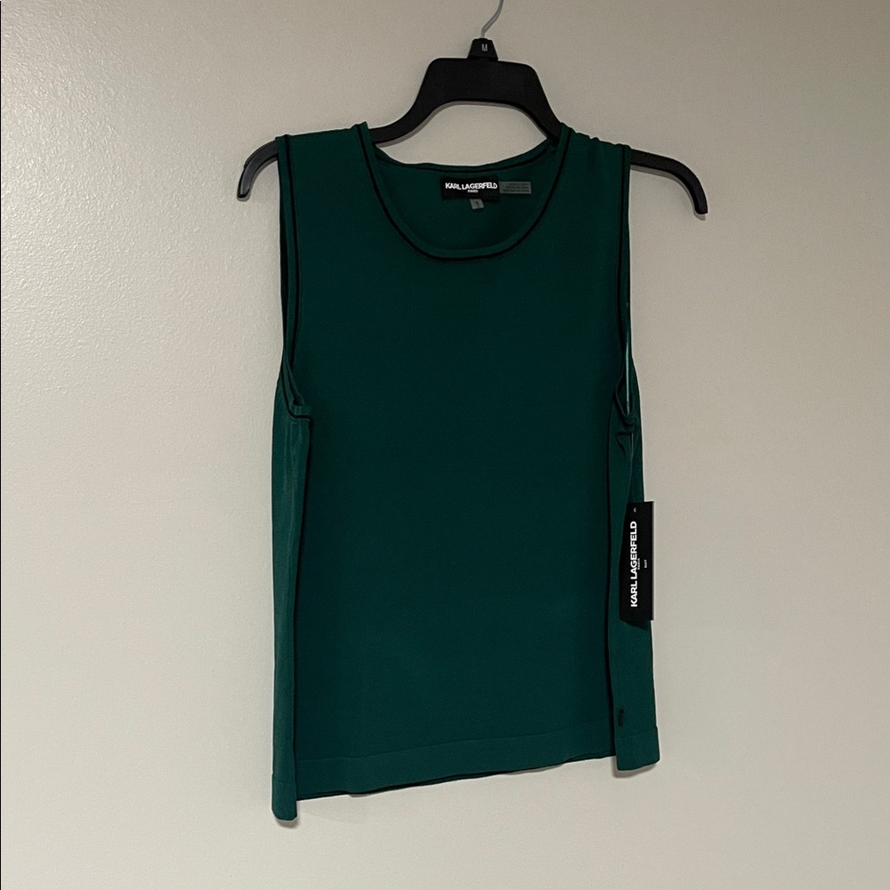 Karl Lagerfeld Emerald Green top size M NWT